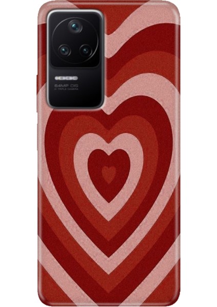 Xiaomi Poco F4 Kılıf Desenli Kapak Renkli Ermer Mat Kalp