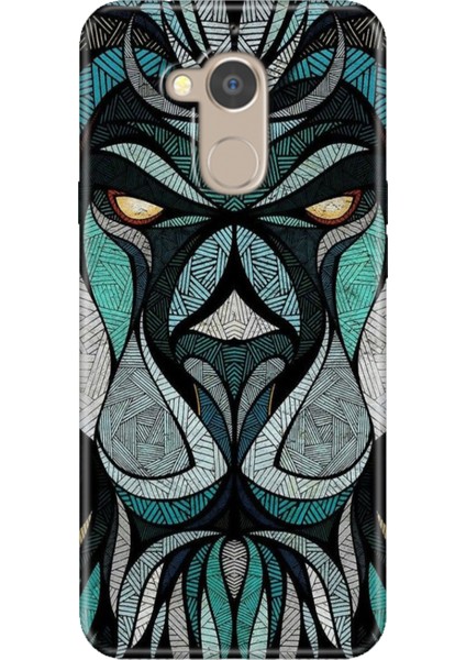 General Mobile Gm 8 Uyumlu Kılıf Desenli Silikon Renkli Tpu Uv Lion Mandala