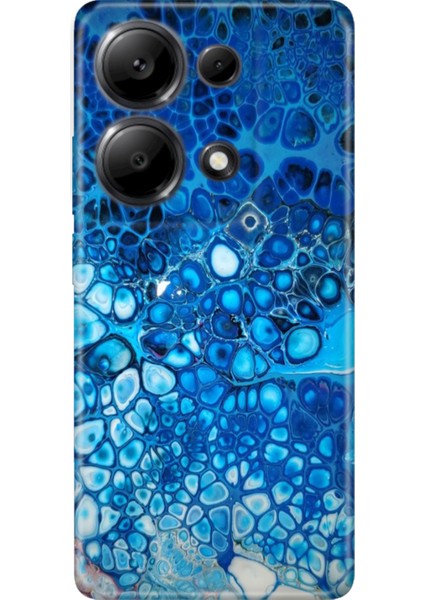 Xiaomi Redmi Note 13 Pro 4g Kılıf Renkli Tasarım Esnek Silikon Derin Mavi