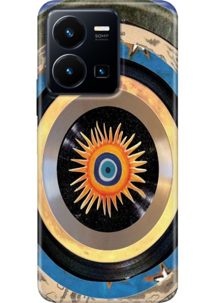 Vivo Y22S -Y35 Kılıf Desenli Kapak Renkli Tpu Uv Nazar