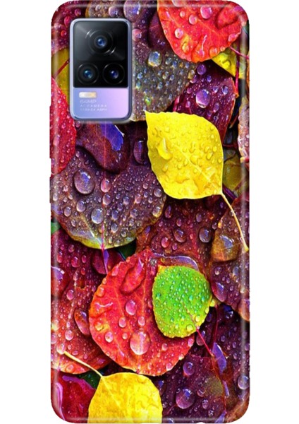 Vivo V21 Kılıf 6.44 Inc Desenli Silikon Esnek Uyumlu Kapak Sonbahar