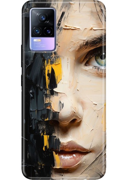 Vivo V21 Kılıf Resimli Desenli Silikon Esnek Uyumlu Kapak Beauty