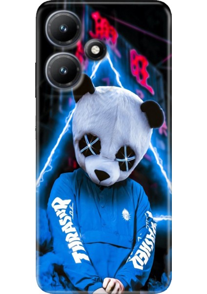 Infinix Hot 30 Kılıf Baskılı Esnek Silikon Kapak Cool Panda