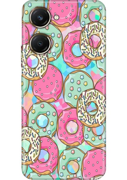 Vivo Y18 Kılıf Desenli Silikon Vivo Y18 Kapak Donut