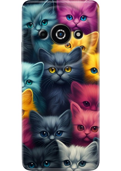 Xiaomi Poco C61 Kılıf Tasarım Baskılı Silikon Kedi Ordusu