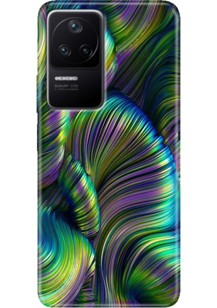 Xiaomi Poco F4 Kılıf Desenli Kapak Renkli Ermer Holographic