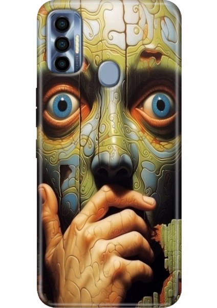 Tecno Spark 7 Pro Kılıf Renkli Silikon Iluzyon