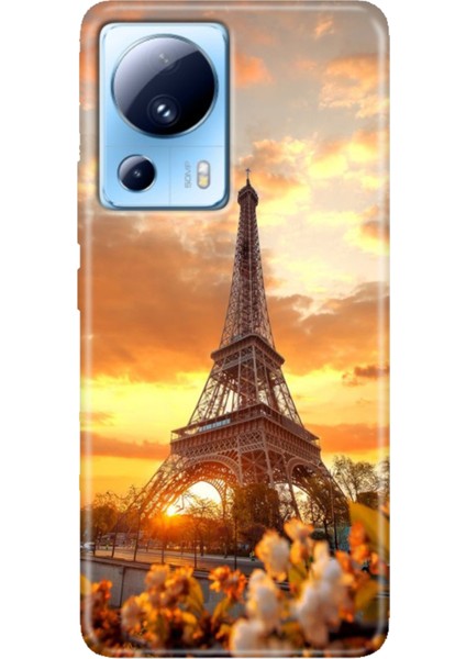 Xiaomi Mi 13 Lite Kılıf Desenli Mi 13 Lite Design Silikon Eyfel