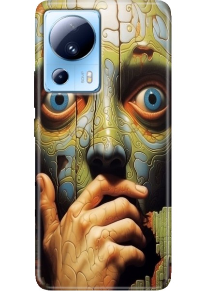 Xiaomi Mi 13 Lite Kılıf Desenli Mi 13 Lite Design Silikon Iluzyon