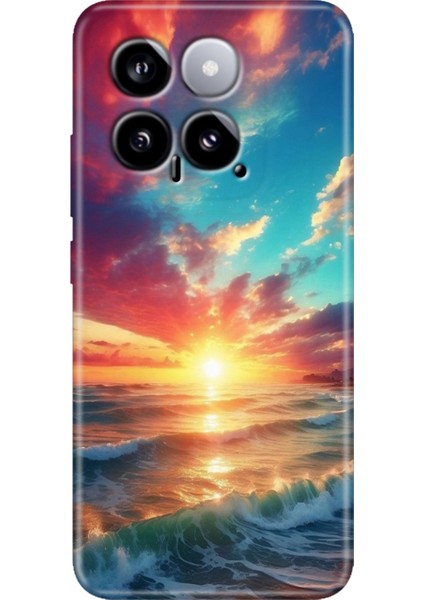 Xiaomi Mi 14 Kılıf Renkli Rubber Kapak Silikon Okyanus