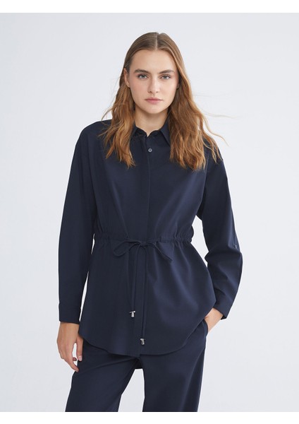 Yeni Sezon Beli Bağlamalı Kadın Gömlek Tunik