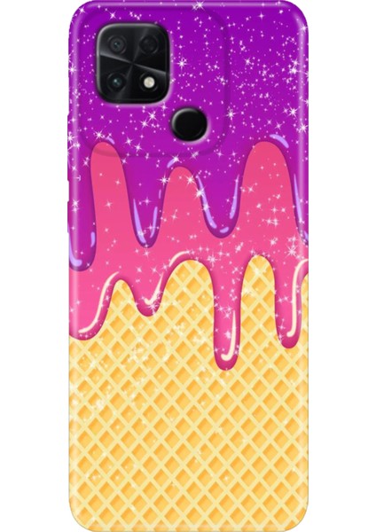 Poco C40 Kılıf Renkli Temalı Silikon Krema