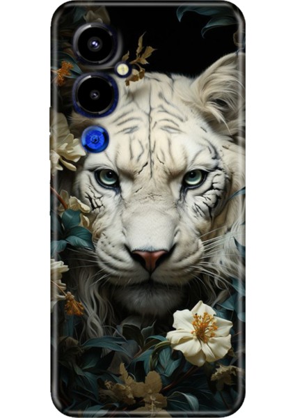 Tecno Pova 4 Pro Kılıf Renkli Temalı Pova 4 Pro Silikon Aslan