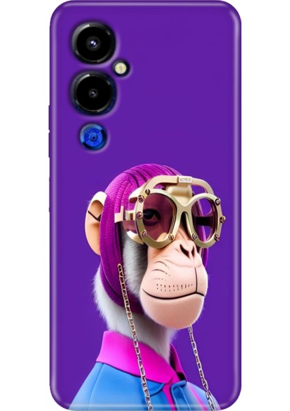 Tecno Pova 4 Pro Kılıf Renkli Temalı Pova 4 Pro Silikon Monkey