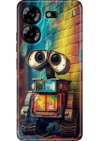 Tecno Pova 5 Kılıf Renkli Esnek Silikon Robotic