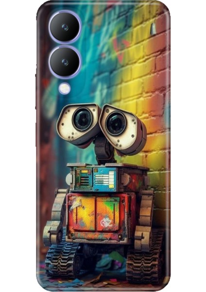 Vivo Y17S Kılıf Desenli Kapak Renkli Silikon Cvr Robotic