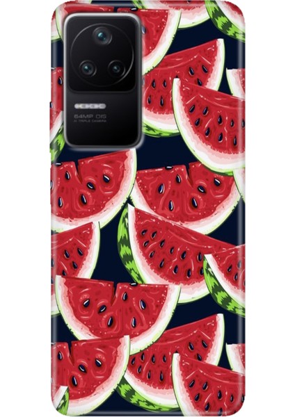 Xiaomi Poco F4 Kılıf Desenli Kapak Renkli Ermer Karpuz
