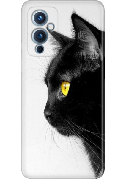 Oneplus 9 Kılıf Desenli Silikon Renkli Tpu Uv Kedi Bakışı