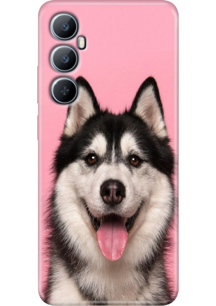 Realme C65 Kılıf (RMX3910) Uyumlu Renkli Baskılı Silikon Hasky