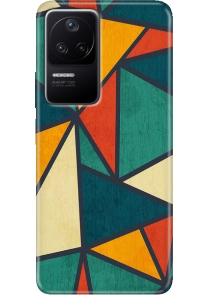 Xiaomi Poco F4 Kılıf Desenli Kapak Renkli Ermer Wall