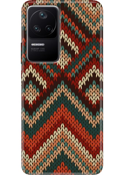 Xiaomi Poco F4 Kılıf Desenli Kapak Renkli Ermer Zikzak