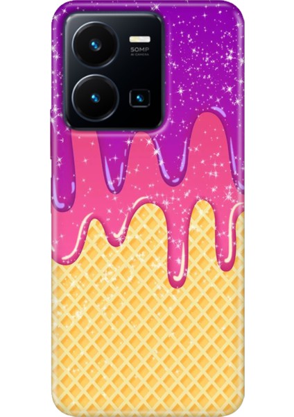 Vivo Y22S -Y35 Kılıf Desenli Kapak Renkli Tpu Uv Krema