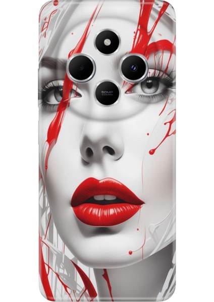 Xiaomi Redmi 14C Kılıf Renkli Rubber Desenli Silikon Lady
