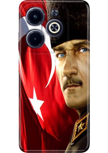 Infinix Hot 40 / Infinix Hot 40 Pro Kılıf Renkli Silikon Mustafa Kemal