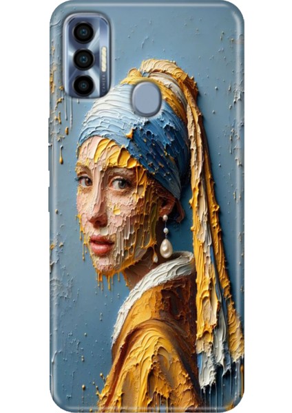 Tecno Spark 7 Pro Kılıf Renkli Silikon Inciküpeli