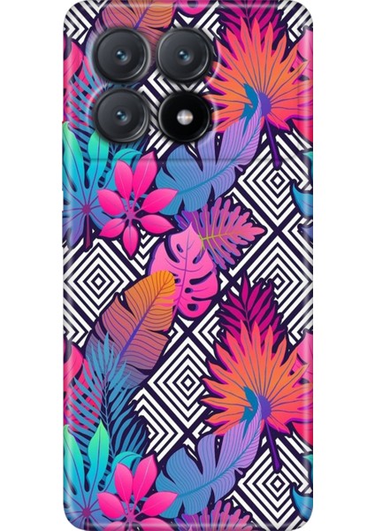 Xiaomi Poco X6 Pro Kılıf Renkli Esnek Silikon Botanik