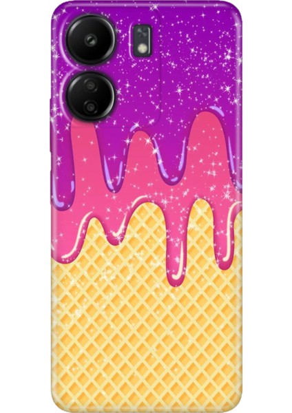 Xiaomi Redmi 13C - Poco C65 Kılıf Renkli Esnek Silikon Krema