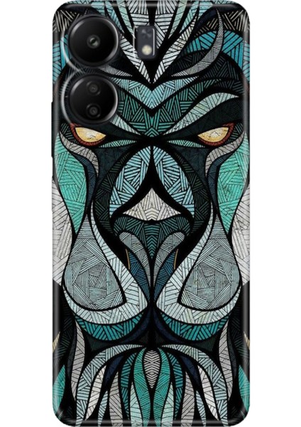 Xiaomi Redmi 13C - Poco C65 Kılıf Renkli Esnek Silikon Lion Mandala