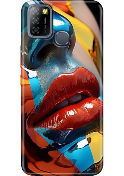 Infinix Smart 5 Uyumlu Kılıf Renkli Smart 5 Silikon Makyaj