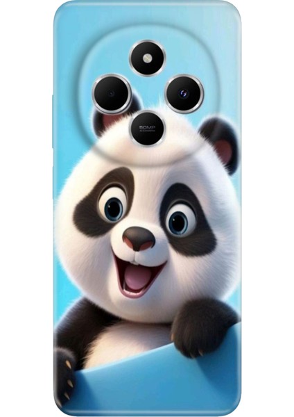 Xiaomi Redmi 14C Kılıf Renkli Rubber Desenli Silikon Panda