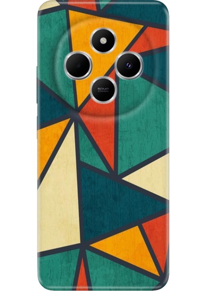 Xiaomi Redmi 14C Kılıf Renkli Rubber Desenli Silikon Wall