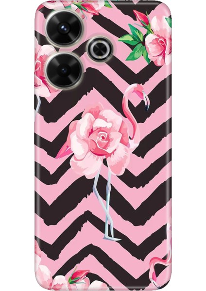 Xiaomi Redmi 13 4g Kılıf Renkli Tpu Baskı Ermer Silikon Flamingo