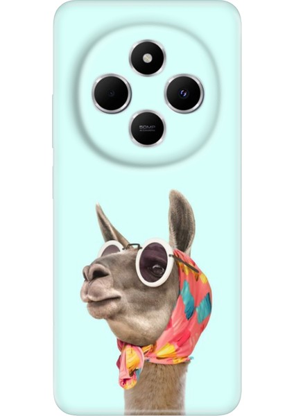 Xiaomi Redmi 14C Kılıf Renkli Rubber Desenli Silikon Deve