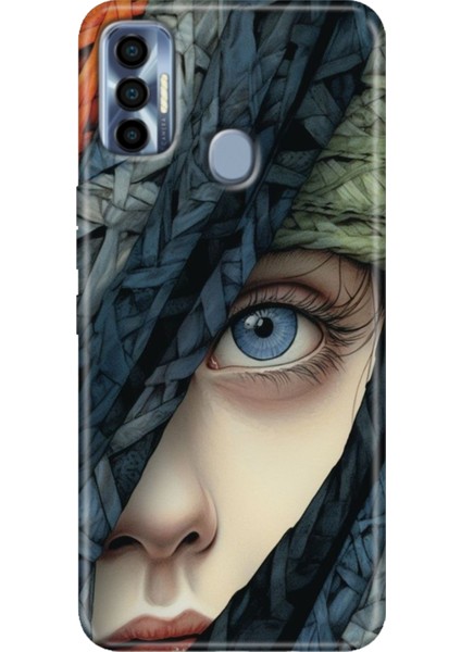 Tecno Spark 7 Pro Kılıf Renkli Silikon Siluet