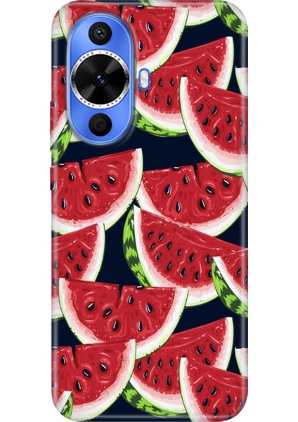 Huawei Nova 12S Kılıf Desenli Kapak Renkli Tpu Uv Karpuz