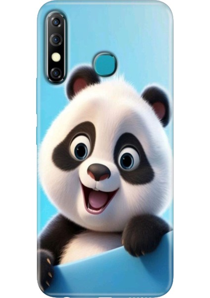 Infinix Hot 8 Kılıf Baskılı Kaliteli Esnek Rubber Panda
