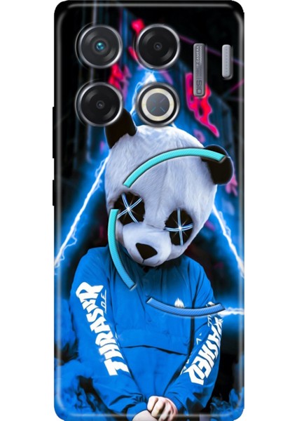 Infinix Gt 20 Pro Kılıf Renkli Esnek Silikon Cool Panda