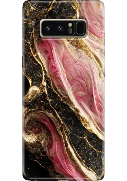 Samsung Galaxy Note 8 Kılıf Renkli Temalı Note8 Silikon Seattle Mermer