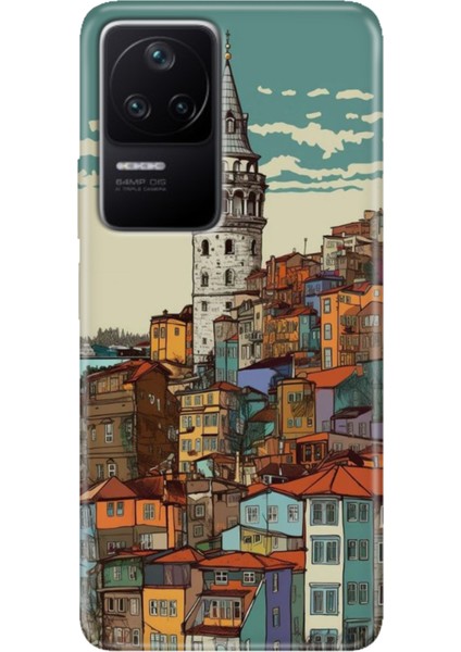 Xiaomi Poco F4 Kılıf Desenli Kapak Renkli Ermer Galata