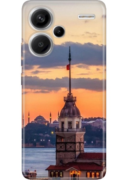 Xiaomi Redmi Note 13 Pro Plus 5g Kılıf Tasarım Outlet Silikon Kız Kulesi
