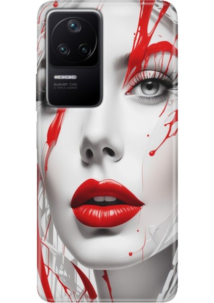 Xiaomi Poco F4 Kılıf Desenli Kapak Renkli Ermer Lady