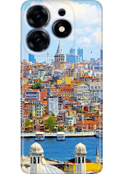 Tecno Spark 20 - 20C Kılıf Renkli Temalı Tarz Silikon Istanbul