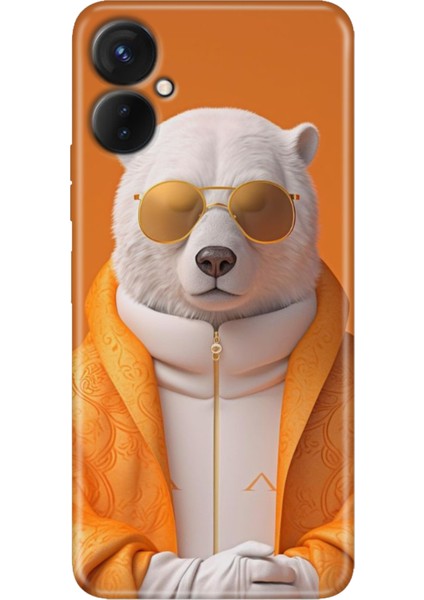 Tecno Spark 9 Pro Kılıf Renkli Temalı SPARK9PRO Silikon Stil Bear
