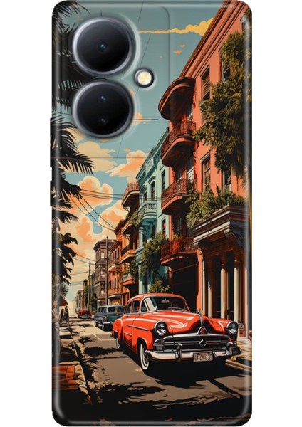 Vivo V29 Lite 5g Kılıf Egzotik Desenli Silikon Kampanyalı Kapak Küba