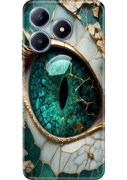 Realme C63 Kılıf Renkli Baskılı Silikon Tanrıça Gözü