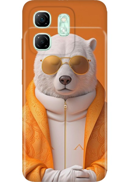 Infinix Hot 50I - Smart 9 Kılıf Desenli Kapak Renkli Tpu Uv Stil Bear